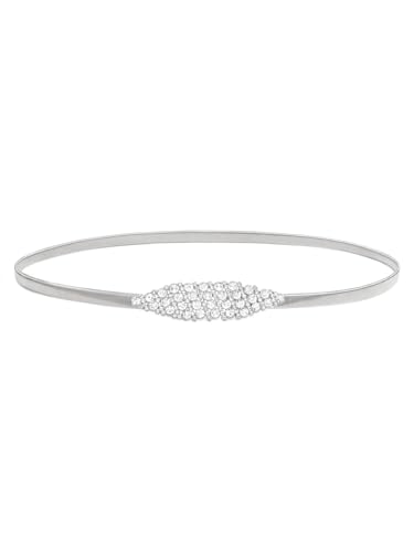 Women Skinny Metal Waist Belt Elastic Thin Waist Belt for Dress Stretch Chain Belt