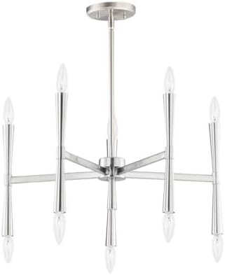 Maxim Rome - 10 Light Chandelier-Satin Nickel Finish