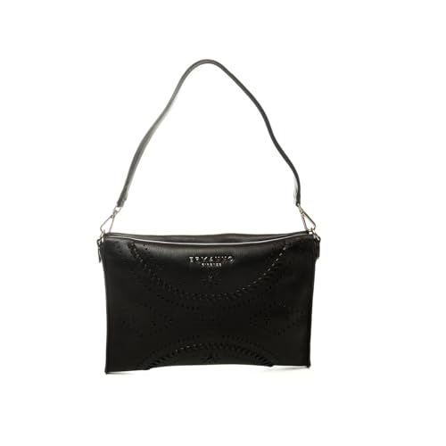 Pochette ERMANNO FIRENZE Angelina Black en cuir de luxe italien