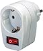 Produktbild Brennenstuhl Adapterstecker Euro 2 + Schutzkontakt 1 weiß mit Schalter, 1508100 (5, 1 Schuko mit Schalter)