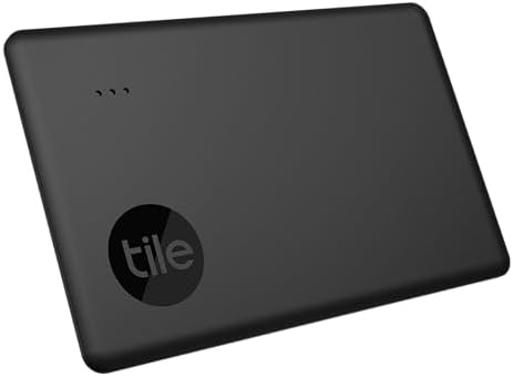 Tile Slim 薄いカード型モデル ブラック/スマートトラッカー/スマートタグ/紛失防止タグ/置き忘れ防止/最大約3年間利用可/音を鳴らして場所をお知らせ/長距離接続距離/防水機能/Bluetooth接続範囲外でも探せる/お財布やカード入れに収納可