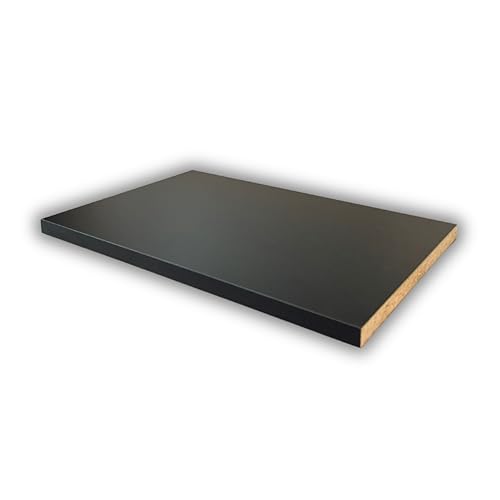 SHELFIX Black Color 3/4'' Thick Melamine - Cabinet Replacement Shelves - Custom Shelves Cut to Order 34 - Melamine Shelves Cut to Order 34