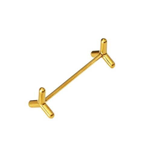 箸置き 家庭用ステンレス箸ラック 4個 多用途(Gold)