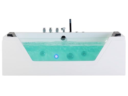 Baignoire Balnéo 150 cm en Acrylique Sanitaire Blanc à LED