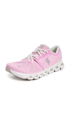 On Women's Cloud X 4 Sneakers, Petal/Sand, 9 Medium US