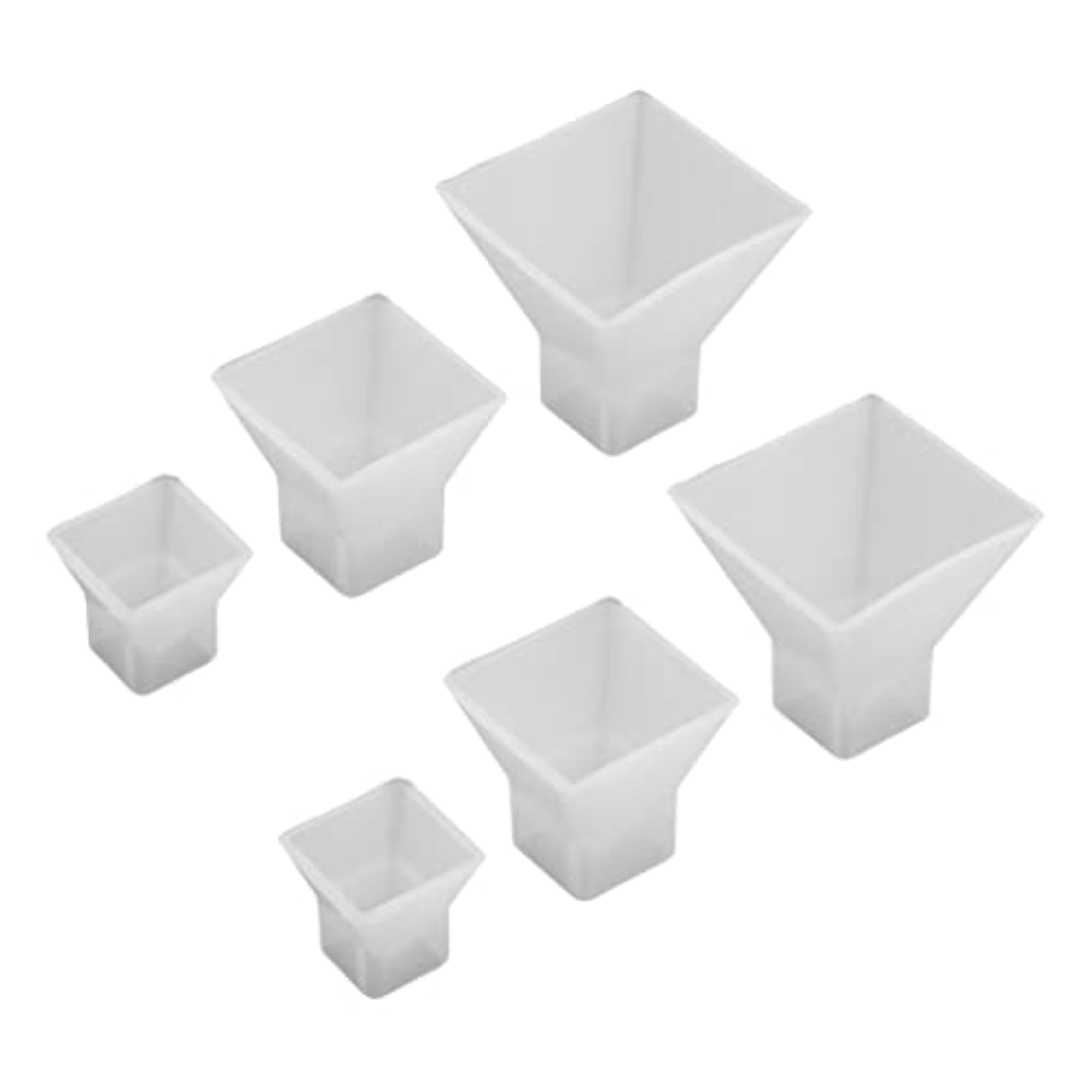6pcs Pyramid Silicone Moulds for Resin Jewelry Making