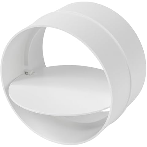 Vent Systems 4'' Inch Backdraft Damper - Backflow Shutter - ABS Plastic - One-Way Airflow Ducting Insert - Inline Fan Vent Deflector 4'' Inch - Pack of (1) Cover