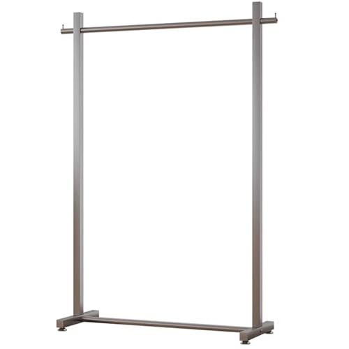 Percheros burro Perchero Resistente, Carga 59 Kg, Estante De Ropa De Acero Inoxidable Con 2 Ganchos, Barra Para Ropa Comercial Para Boutique, Perchero De Una Sola Barra Para Dormito(Size:100X40X155CM)