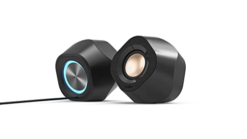 Image of F&D V720 2.0 Channel Multimedia Gaming Speakers (Black) | Bluetooth, RGB Lights, AUX Input, Volume Control | HiFi Sound Clarity | Wire Control Design | Home Theatre | Speaker for Laptop, Pc & Mobile