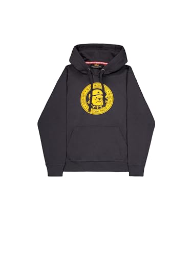Sweatshirt à capuche Alpha Industries Bulldog homme en coton noir