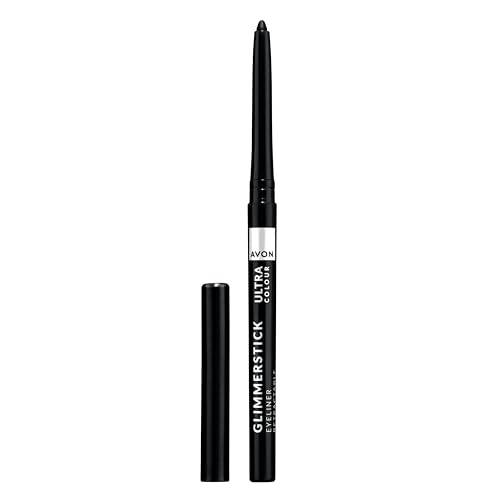 AVON Delineador de ojos Glimmerstick Avon Tono Brown Black   Delineador de Ojos   Acabado Intenso e Impactante   Resistente al Agua   Color Marrón Oscuro