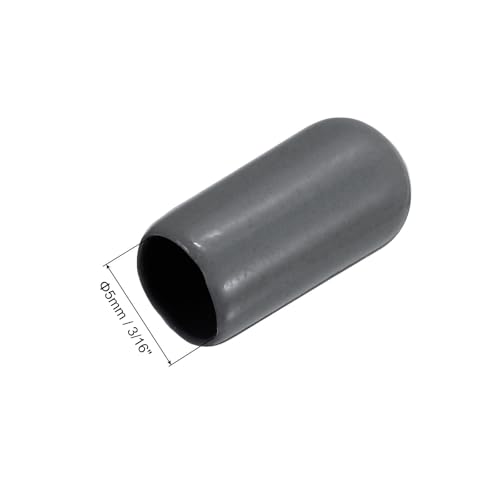 Embout caoutchouc 5 mm isolant uxcell protégeant filetage de vis, x200 gris - 4