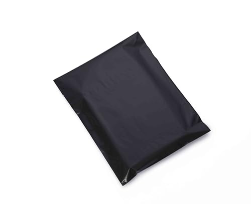 Image of Porpoise Black Tamper Proof Courier Bags 6.5 x 8 Inch Pack of 100 with POD Jacket Self Adhesive Poly Mailer for E Commerce Shipping Packaging