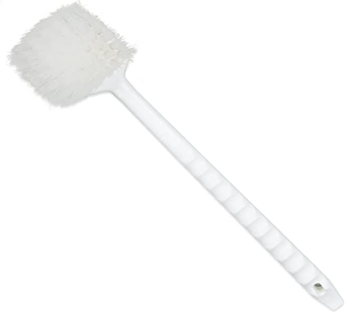 Image of SPARTA 4050000 Nylon Utility Scrub Brush, Cleaning Brush, Utility Brush With Hanging Hole For Kitchen, Restaurant, Home , 20 Inches, White