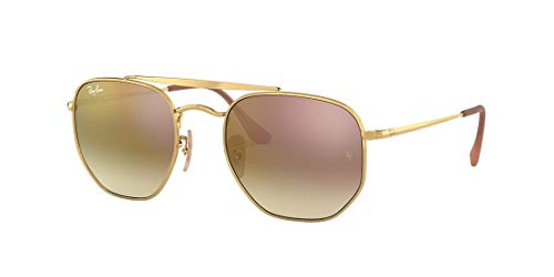 Ray-Ban Unisex Sunglasses, Gold Lenses Metal Frame, 54mm