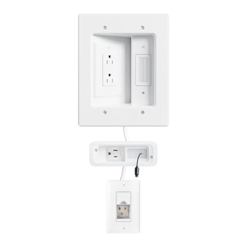 SANUS Ultimate in-Wall Cable Management Kit for Mounted TV & Soundbar - Includes Soundbar & TV Wire Management - Conceals Power, HDMI, Optical, and Low-Voltage Wires Behind Wall Model: WSIWPSB1