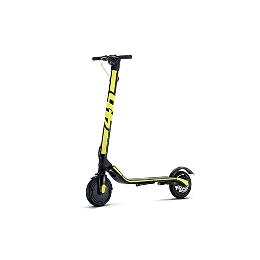 VR46, UP!, Patinete Eléctrico, Motor 350W Sin Escobillas, Amarillo y Azul