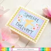 Waffle Flower Nesting Postages Die (Includes Dies in The Classic Postage Stamp Shape)
