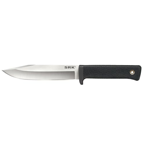 Image of COLD STEEL SRK 6 inch CPM 3V Clip Point Razor-Sharp Blade 4.75 inch Kray-Ex Durable Handle Tactical Fixed Blade Knife w /Secure-Ex Sheath | 4.75 Kray-Ex Handle, Secure-Ex Sheath, 10.75 Overall Length