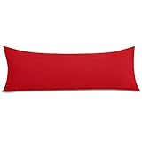 CozyLux Body Pillow Case Cover, Luxury 1800 Series Double Brushed Microfiber Bed Pillow Cases 20x54 inches, Red Pillow Cover with Envelope Closure