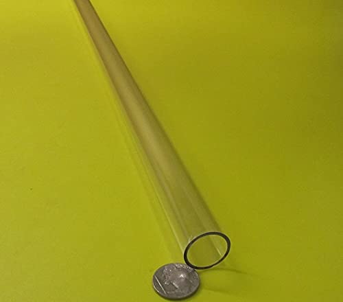 Polycarbonate Round Tube 7/8'' (.875'') OD x 3/4'' (.750'') ID x 1/16'' Wall x 24'' (More Length Options) (KM-2170-21-12)