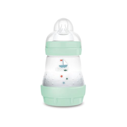 MAM Biberon Easy Start 160 ml, Biberon anticolica per allattamento misto che riduce le bolle d'aria e il rischio di...