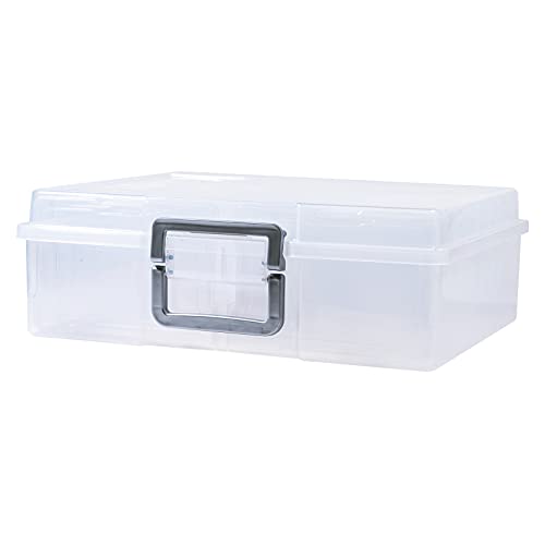 Image of novelinks Photo Storage Box and 16 Inner 4 inch x 6 inch Photo Storage Containers | 1Pack Clear, Photo Albums 4x6 Pictures, Photo Organizers and Storage, Card Game Storage, Task Boxes for Special Education