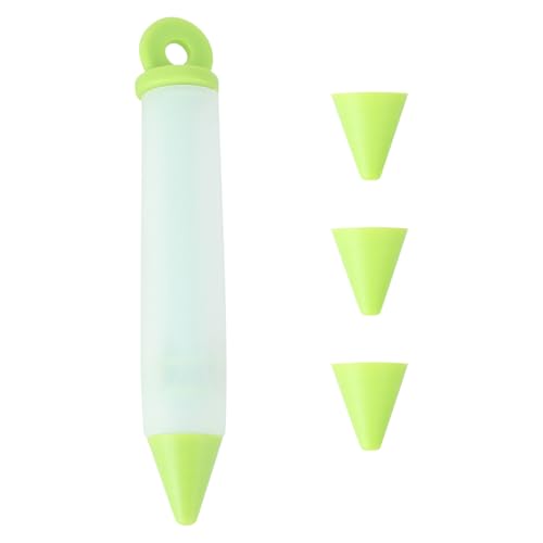 Silicone Piping Pen Cake Decorating Easy to Use Chocolate Decorating Tool for Cookies Cupcakes and Pastry for DIY Desserts Green