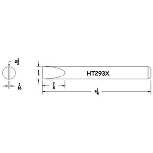 Hexacon HT293X Xtradur Soldering Tip 1/2 Plug Type