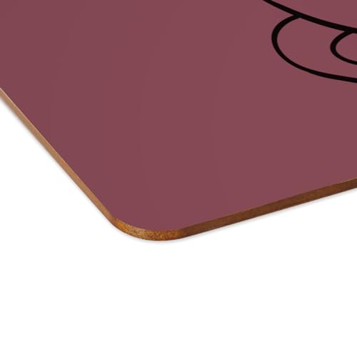 Set de table rouge antidérapant en liège pour protéger votre mobilier - 4