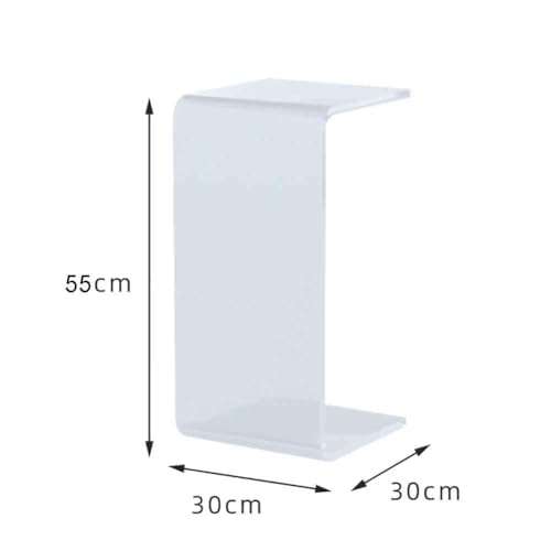 Acrylic transparent side table, sofa small coffee table side table multifunctional creative seating area table suitable for hotels, bookstores, western restaurants,Clear,30 * 30 * 55cm