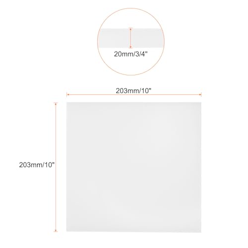 Image of 8 x 8 Inch UHMW Polyethylene Sheets, 3 /4 Inch Thick Ultra High Molecular Weight White Plastic Sheet [for Home, Industrial]