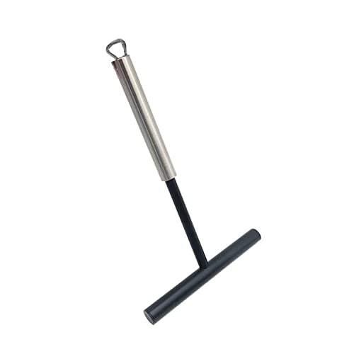 HonFitat Stainless Steel Nylon Crepe Spreader Pancake Scraper Pancake T Shape Spatula Pancake Batter Scraper Turner Tools