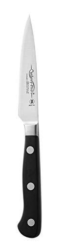 Cutlery-Pro Gourmet Chef Straight Edge Paring Knife, Professional Quality, NSF Approved, German Carbon Steel (X50CrMov15), 4-Inch Blade
