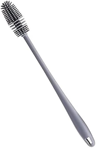 Raxon Innovation || Multipurpose Flexible Silicone Bottle Cleaning Brush || Vase and Glassware || Vacuum Sports Bottle || Narrow Neck Containers || Hydro Flask || [Color - Grey] [Pack of 3]