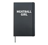 Meatball Apparel | Unique Meatballs Lover Design Hardcover Journal, Black