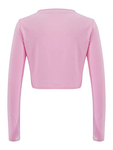 FEESHOW Kids Girls Classic Long Sleeve Ballet Dance Wrap Knit Cardigan Sweater Tops2