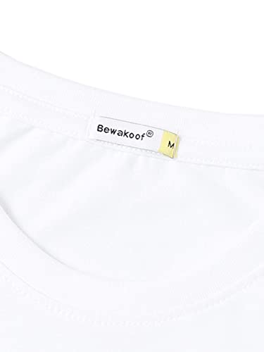 Image of Bewakoof Women's Graphic Printed 100% Cotton T-Shirt - Boyfriend Fit, Round Neck, Half Sleeve
