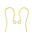 20pcs 14k Gold on Sterling Silver 18mm Elegant French Earring Hooks Ear Wire Connectors (~0.6mm wire) SS217-G