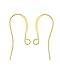 20pcs 14k Gold on Sterling Silver 18mm Elegant French Earring Hooks Ear Wire Connectors (~0.6mm wire) SS217-G