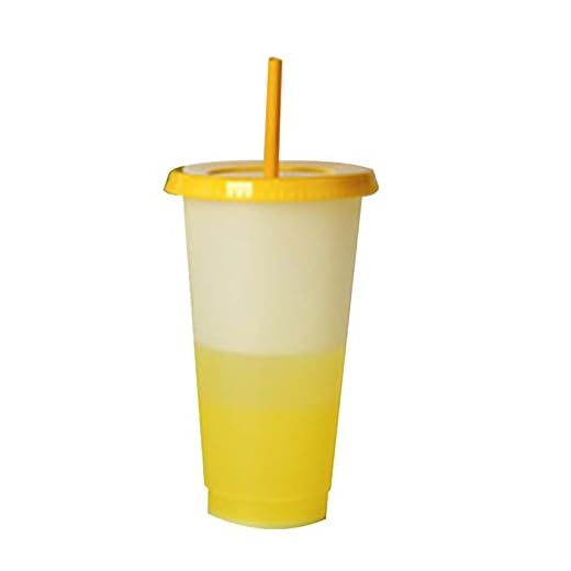 Xingying Färgförändringskoppar återanvändbara muggar med lock och sugrör mugg för vuxna barn