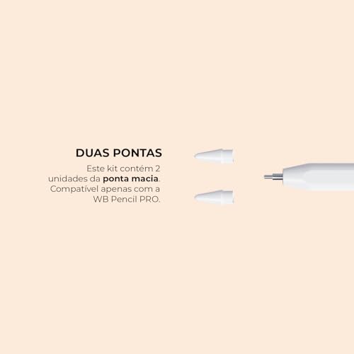 Kit Ponta De Reposição Para Caneta Pencil Pro (2Pcs) WB 2 Pontas Macias Brancas