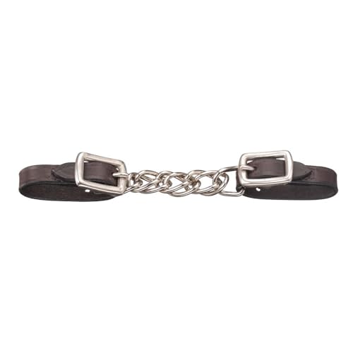 Tough 1 Mini Leather Flat Chain Curb Strap Dk Oil