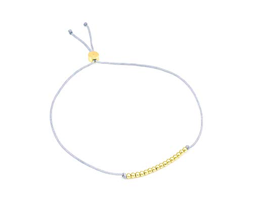 Lucky Feather Sweet 16 Gifts For Girls; 16Th Birthday Bracelet Gift Idea For 16 Year Old Girls With 14K Gold Dipped Beads On Adjustable Cord #TOP1