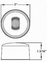 Miniatura 2 de Juego de 6 luces LED redondas de 2 pulgadas para separaciónmarcador lateral Amaber con luz y ojales para camión remolque RV 3 pares 15103AK
