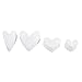 Produktbild RAYHER 34234000 Seifengießform: Herzen, Tiefe 3cm, 4 teilig, Plastik, Weiß, 35 x 10 x 3.5 cm