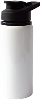 MR.R Sublimation Blanks White Sport Aluminum Bottle Portable Drinking Lid Bottle 600ml for Heat Press Transfer Printing