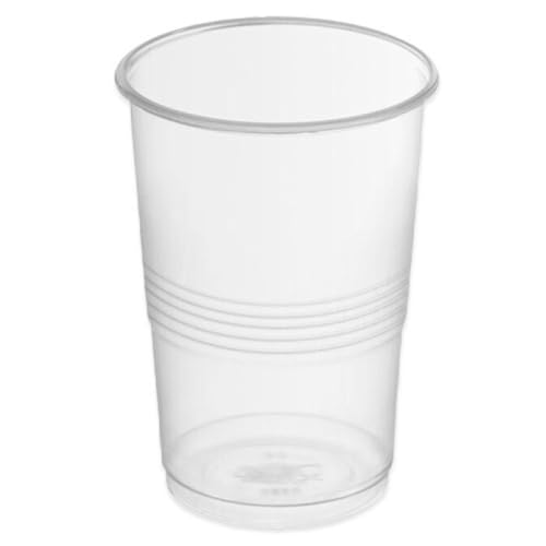 Tradineur - Pack de 50 vasos reutilizables de plástico, modelo Litrona, 100% reciclables, extra resistentes, higiénicos, apilables - 15 x 11,5 cm - 1000 ml