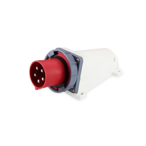 Base empotrable industrial IP67 5P 63A: toma de corriente de pared trifásica 8