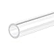 sourcing map PVC Transparent Rohr, Innendurchmesser 9mm Durchmesser 12mm LÄNGE 305mm Acryl Kunststoffrohr für Lampenbau, Stehlampen, Möbel 2Stk.